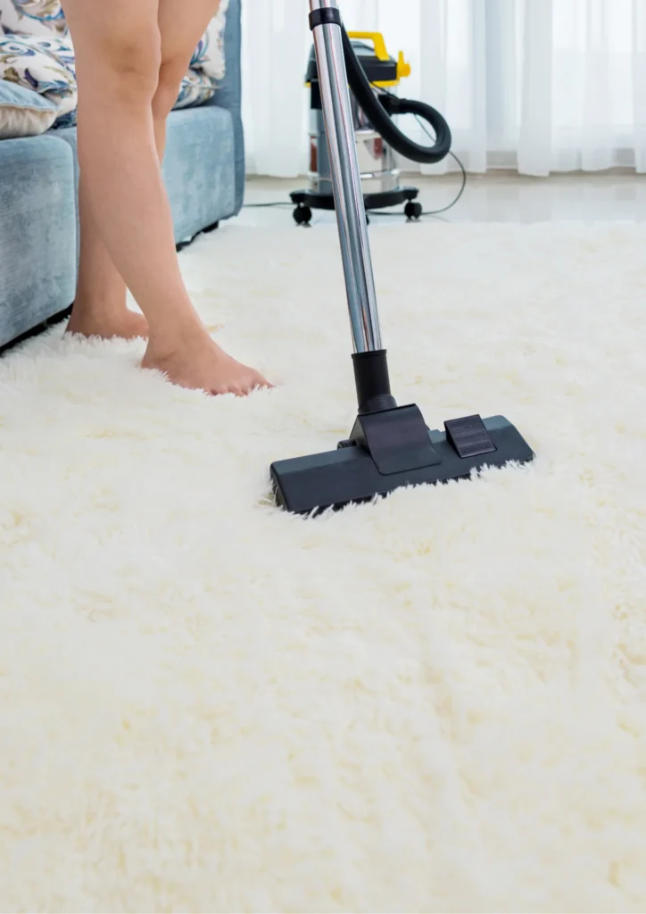 limpiar alfombra blanca